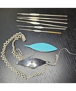 Mixed Lot Tatting Shuttles with Lacework 6 piece set of Small Crochet Hooks - $51.99 CAD