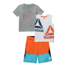 Reebok Baby and Toddler Boy T-Shirt, Tank Top, and Shorts Outfit Set, 3-... - £14.38 GBP