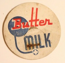 Vintage Milk Bottle Cap Butter Milk Blue Red and White - £4.66 GBP