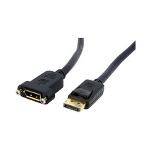 Startech DPPNLFM3 3FT PANEL MOUNT DISPLAYPORT CABLE (MALE TO FEMALE); 4K... - $48.97