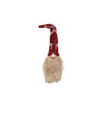 Gnome in Reindeer Knit Hat Fuzzy Beard Wine Bottle Topper 13.5&quot; L - £17.22 GBP