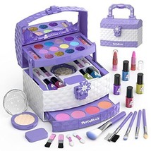 Kids Makeup Kit for Girl 35 Pcs Washable Real Cosmetic, Frozen Makeup Set - $59.89