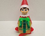 Elf On The Shelf Plastic With Present Candy Surprise Trinket Box Christmas - £12.62 GBP