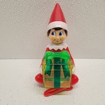 Elf On The Shelf Plastic With Present Candy Surprise Trinket Box Christmas - $15.83
