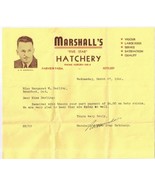 Marshall&#39;s Five Star Hatchery Picture Receipt 1946 - $2.96