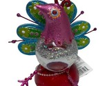 Dept 56 Pink Peacock Water Ball Lighted Battery Operated Retired 797889 - £11.78 GBP