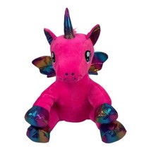 Teddy Mountain Nova The Pink Winged Unicorn Plush 12 inch Sewn Eyes - $14.80