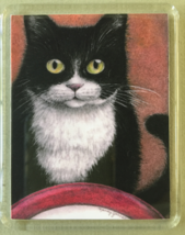 Cat Art Acrylic Large Magnet - Suppertime - $8.00