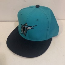 Vtg Florida Marlins New Era Pro Model 100% Wool Fitted Hat Sz 7 1/4 Made in USA - £13.77 GBP