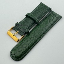 Original Invicta Genuine Leather Watch Band Strap ~Green ~26mm ~Gold Ton... - £27.82 GBP