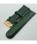 Original Invicta Genuine Leather Watch Band Strap ~Green ~26mm ~Gold Ton... - $679.34 MXN
