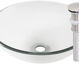Bathroom Sink Set With Glass Vessel By Novatto, Finished In Brushed Nickel. - $258.92