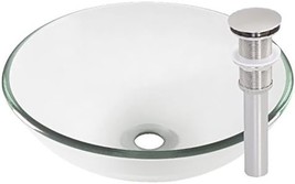 Bathroom Sink Set With Glass Vessel By Novatto, Finished In Brushed Nickel. - £207.34 GBP