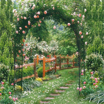 Rustproof Metal Garden Patio Arch Rose Arbour Archway Climbing Plant Trellis US - £36.75 GBP