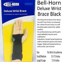 Bell-Horn Deluxe Wrist Brace Black Left Large/X-Large - $271.21 MXN