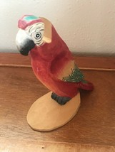 Estate Peeper Carved Painted Wood Wooden PARROT Tropical Bird Glasses Ho... - £8.91 GBP