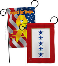 Five Blue Stars Garden Flags Pack Military Service 13 X18.5 Double-Sided House B - £23.15 GBP