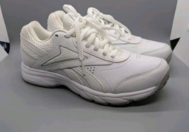 Reebok Work N Cushion Size 6.5 Womens White Lace Up Walking Sneakers Sli... - $19.34