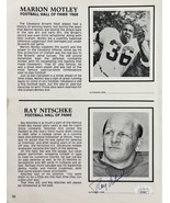  RAY NITSCHKE &amp; JOHNNY MIZE  Autographed Signed 8&quot;x11&quot; Program Picture J... - $931.84 MXN
