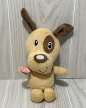 Walmart small plush talking tan brown spots eye ears puppy dog Plush red collar - £6.99 GBP