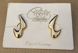 Vintage Never Worn NEW On Original Sales Card 1970s Gold Tone Squiggle Zig Zag W - £36.73 GBP