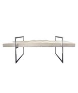 Vintage Italy Alivar Tech Bench Designed Matteo Scandola White Leather C... - $1,104.37 CAD