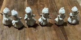 vintage porcelain 2 1/2” white angels set of 6 - $14.03