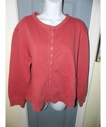 J. Jill  Red Snap Front Lightweight Jacket Size L Women&#39;s EUC - $37.05