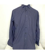 Bugatchi Mens long Sleeve Shirt Large L Classic Fit Blue Purple White - £13.91 GBP