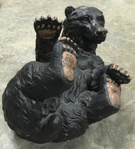 Black Bear Cub Cast Iron Cement Garden Indoor Figure - £1,125.18 GBP