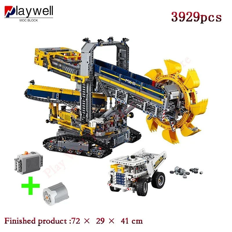 IN stock 42055  motorized shovel wheel excavator model toy technical bui... - £183.77 GBP