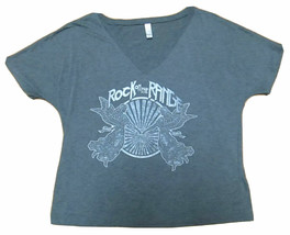 Women&#39;s ROCK ON THE RANGE 2013 Columbus Ohio Concert T Shirt Gray Sz Large  - $24.99