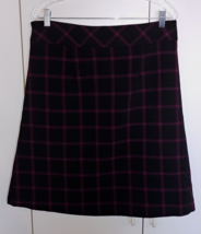 North Style Ladies Heavy Plaid Lined A-LINE SKIRT-12-POLY/RAYON/SPAND.-WORN Once - £11.18 GBP