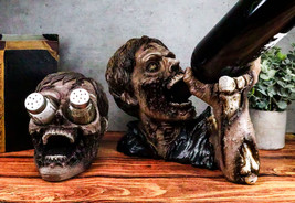 Walking Undead Zombie Wine Bottle And Salt Pepper Shakers Holders Figuri... - £46.04 GBP