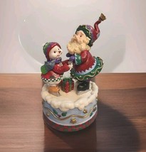 San Francisco Music Box Co. MUSIC BOX Santa Snowman Ice Skating Jingle Bell Rock - £21.45 GBP