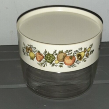 Vintage PYREX Clear Glass See N Store Canister with SPICE OF LIFE Retro ... - $9.89