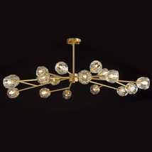 Crystal Chandelier Brass Ceiling Light Contemporary Pendant light Bronze Flash  - £612.06 GBP