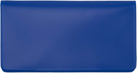 Royal Blue Vinyl Checkbook Cover, Top Tear Personal Vinyl Checkbook Cover - $10.67