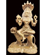 Goddess Pratyangira Devi Idol In Pure Solid Copper - $173.25