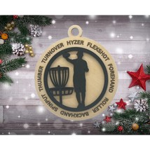 DISC GOLF Putting Hyzer Turnover Christmas 2 Layer Ornament Discgolfer Gift - $14.84