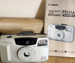 Canon Sure Shot 60 Zoom Date SAF 35mm Point &amp; Shoot Film Camera /Manual UNTESTED - £21.57 GBP