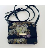 Tahari Ladies Purse Shoulder Bag Black Floral Flower Embroidered 5 by 7 ... - £16.93 GBP