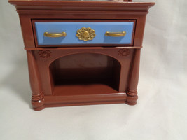 Fisher Price Loving Family Dollhouse Replacement Brown Hutch w/ Drawer - $4.49