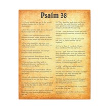  Psalm 38 Chapter Gold Bible Canvas Christian Wall Art Ready to  - £60.04 GBP+