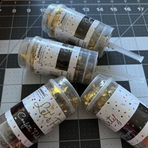 4 Confetti Popper Gold  party favor push up wedding birthday Or Party - £20.15 GBP