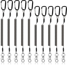 10 Pcs Heavy Duty Fishing Lanyards With 2 Sizes, Retractable Safety Fish... - £26.74 GBP