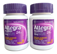 Allegra 24HR Adult Non-Drowsy Antihistamine Tablets Allergy Relief 180mg 2x90  - £19.18 GBP