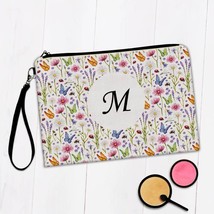 Wildflowers : Gift Makeup Bag Butterfly Ladybug Bee Lavender Field Pattern Blueb - £9.47 GBP