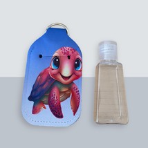Pink Sea Turtle Neoprene Hand Sanitizer Pouch with 0.5oz Refillable Bottle - $7.00