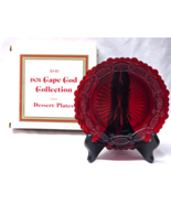 Vintage AVON 7.5" Dessert Plate 1876 CAPE COD Ruby Red Collection - Set Of 2 NIB - €18,94 EUR
